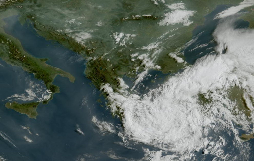 Τελευταία δορυφορική εικόνα νεφοκάλυψης