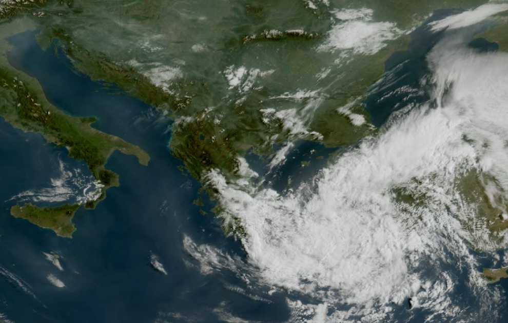 Τελευταία δορυφορική εικόνα νεφοκάλυψης