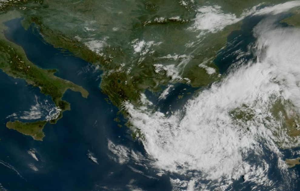 Τελευταία δορυφορική εικόνα νεφοκάλυψης