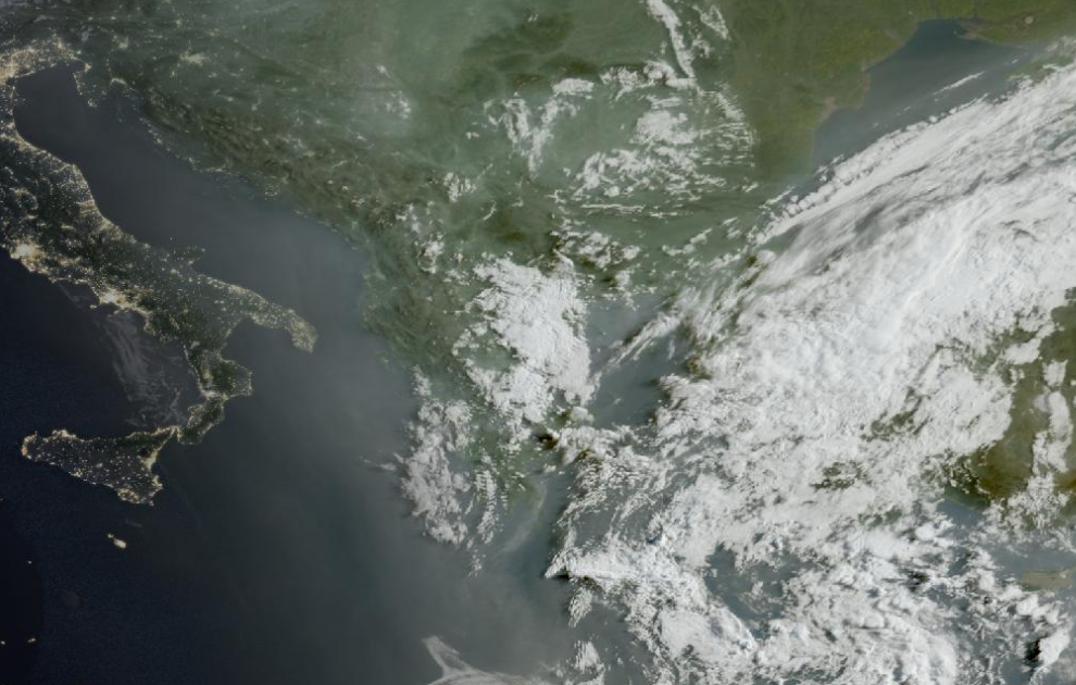 Τελευταία δορυφορική εικόνα νεφοκάλυψης