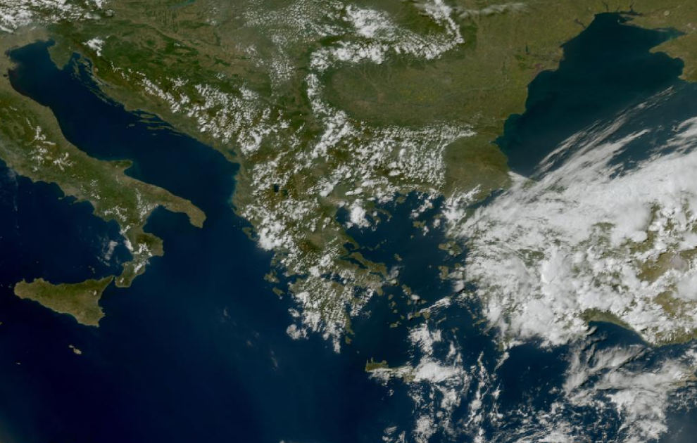 Τελευταία δορυφορική εικόνα νεφοκάλυψης