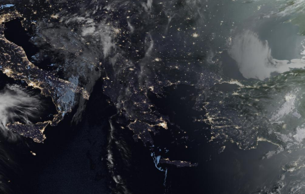 Τελευταία δορυφορική εικόνα νεφοκάλυψης