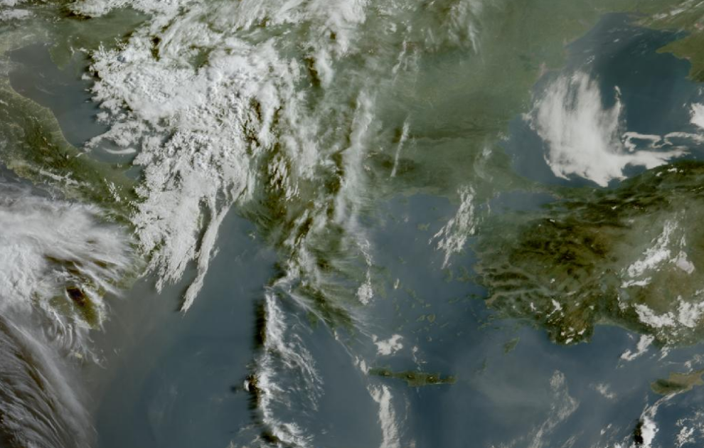Τελευταία δορυφορική εικόνα νεφοκάλυψης