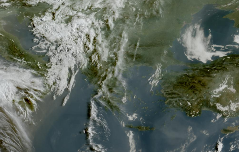 Τελευταία δορυφορική εικόνα νεφοκάλυψης