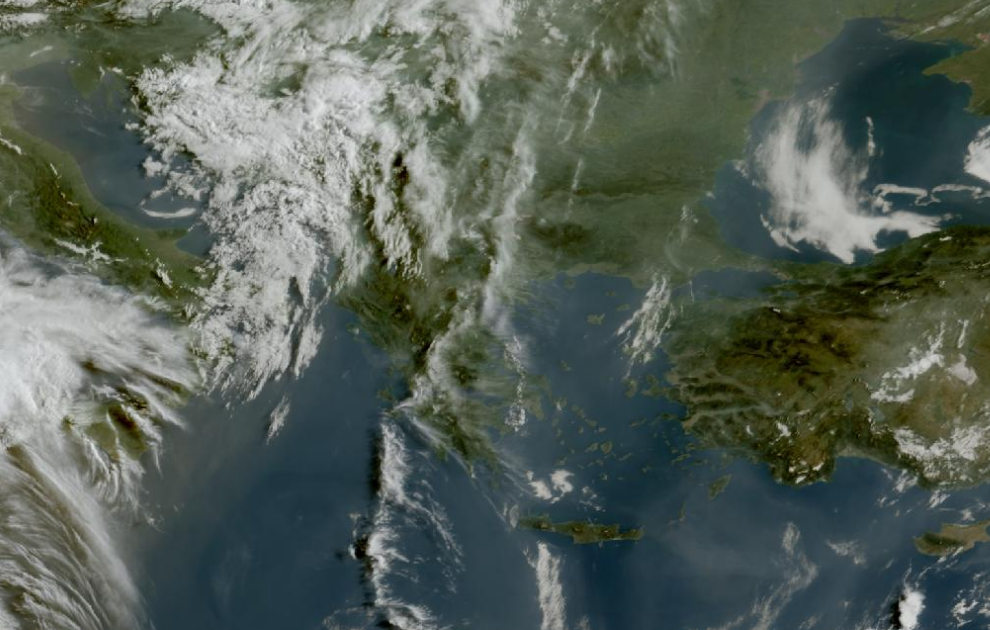 Τελευταία δορυφορική εικόνα νεφοκάλυψης