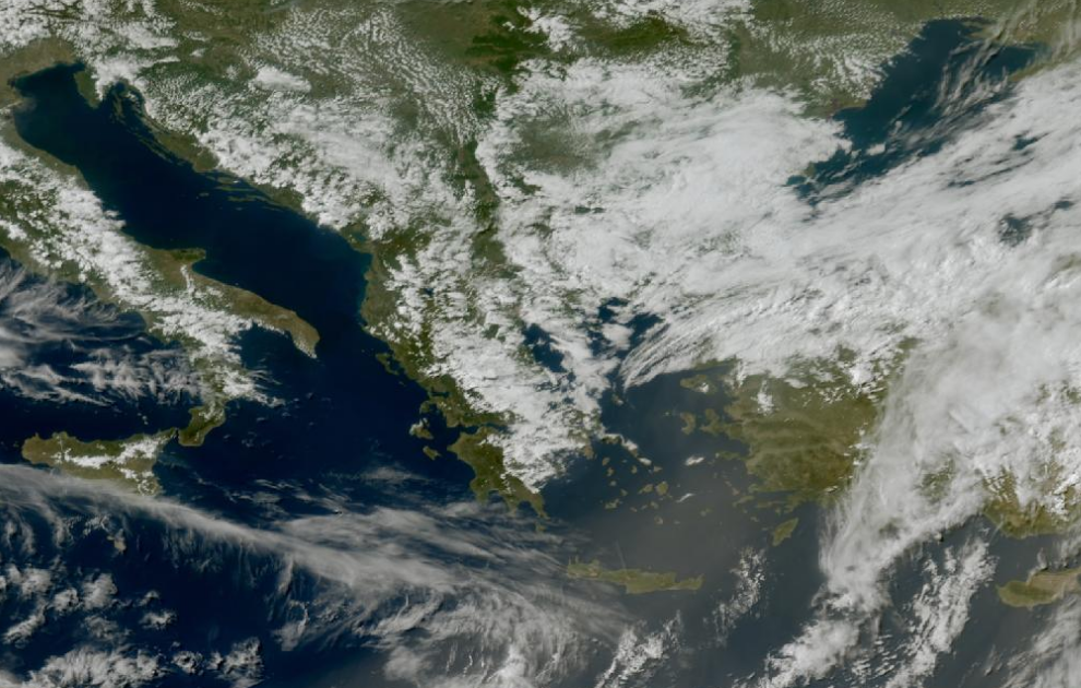 Τελευταία δορυφορική εικόνα νεφοκάλυψης