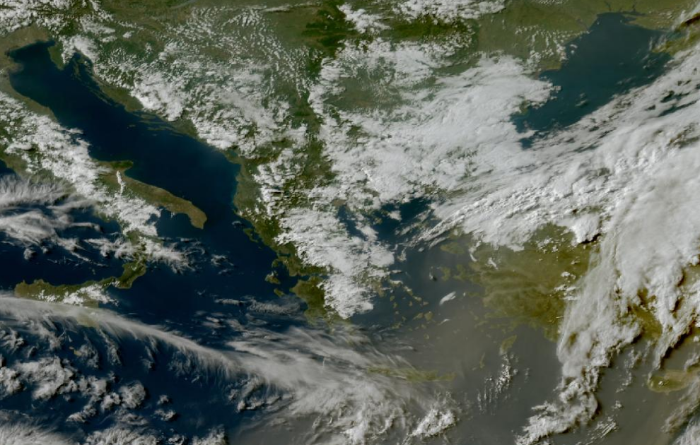Τελευταία δορυφορική εικόνα νεφοκάλυψης