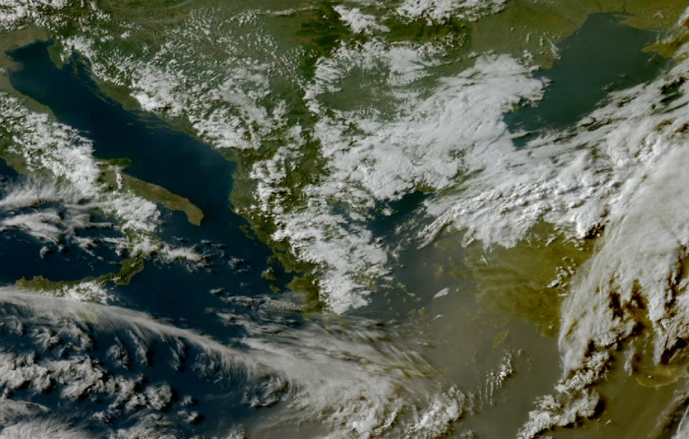 Τελευταία δορυφορική εικόνα νεφοκάλυψης