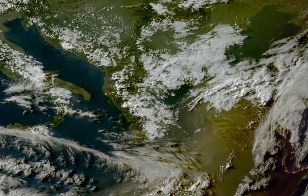 Τελευταία δορυφορική εικόνα νεφοκάλυψης