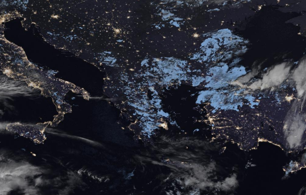 Τελευταία δορυφορική εικόνα νεφοκάλυψης