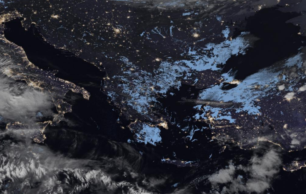 Τελευταία δορυφορική εικόνα νεφοκάλυψης