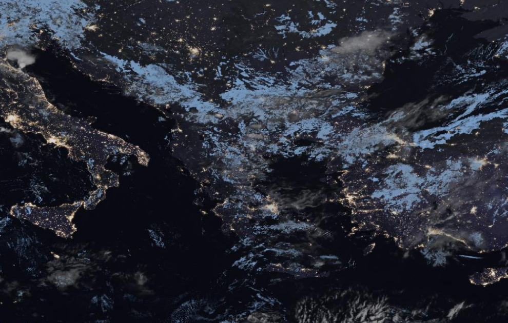 Τελευταία δορυφορική εικόνα νεφοκάλυψης