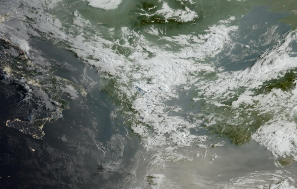 Τελευταία δορυφορική εικόνα νεφοκάλυψης
