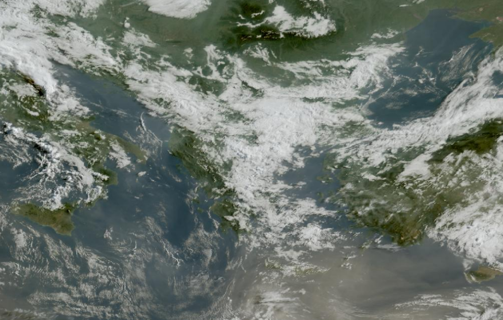 Τελευταία δορυφορική εικόνα νεφοκάλυψης