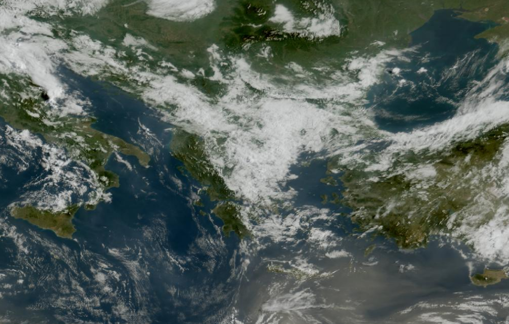 Τελευταία δορυφορική εικόνα νεφοκάλυψης