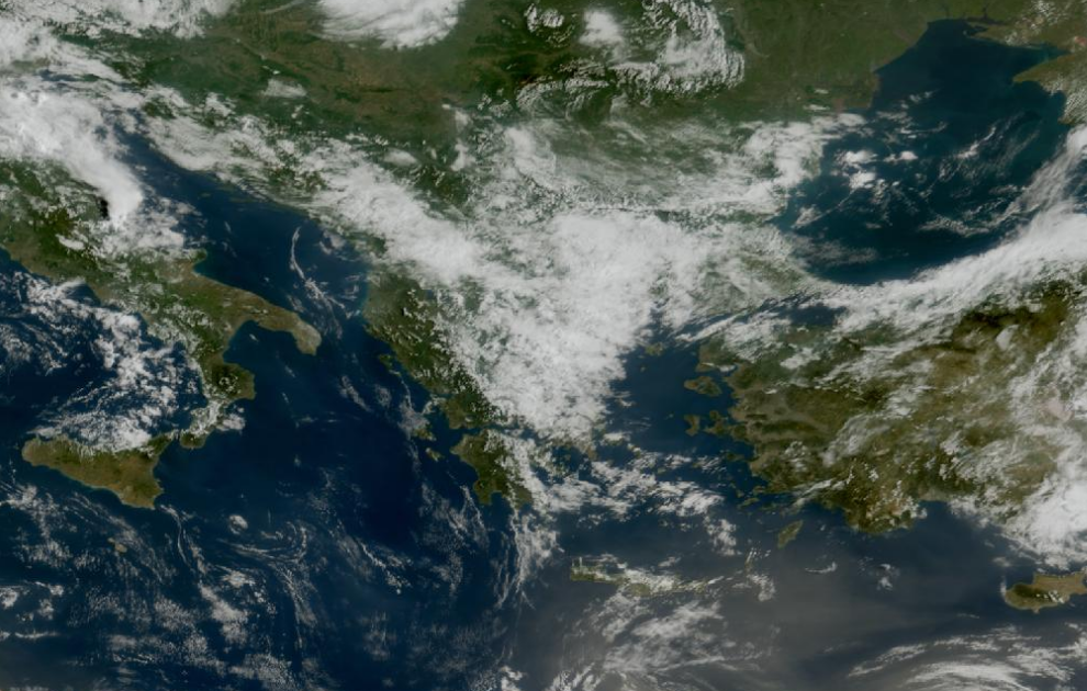 Τελευταία δορυφορική εικόνα νεφοκάλυψης