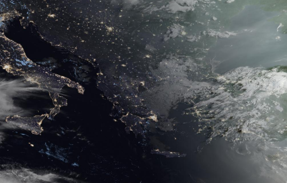 Τελευταία δορυφορική εικόνα νεφοκάλυψης