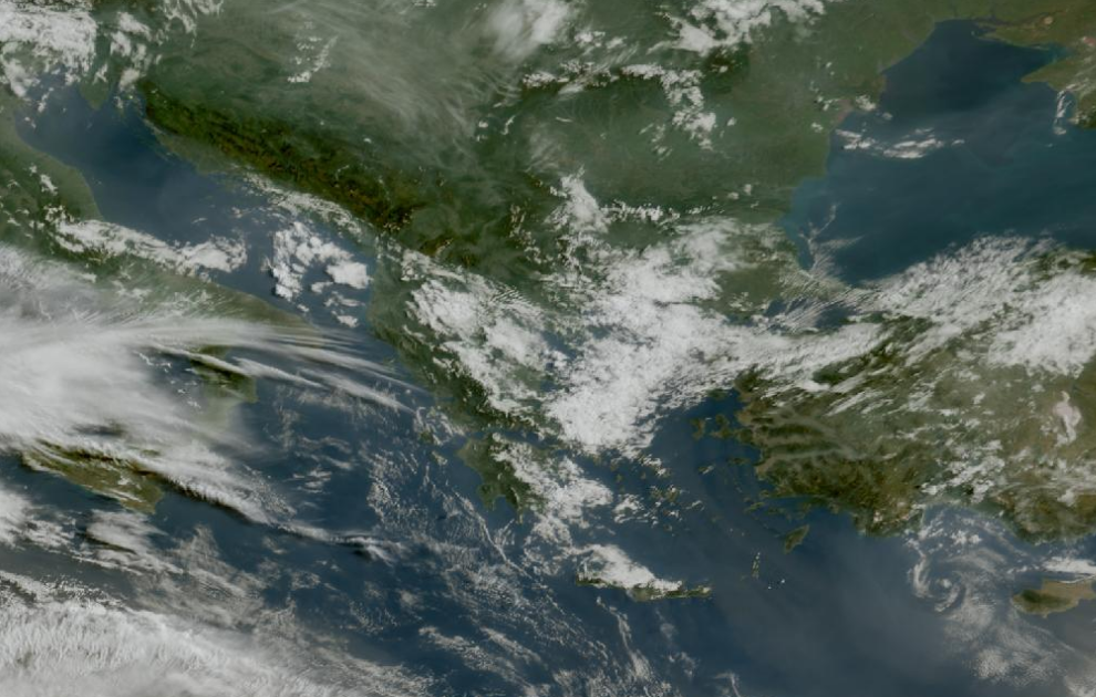 Τελευταία δορυφορική εικόνα νεφοκάλυψης