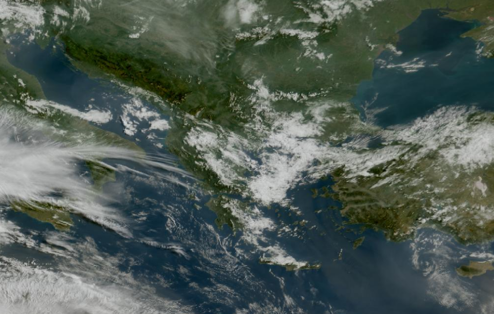 Τελευταία δορυφορική εικόνα νεφοκάλυψης