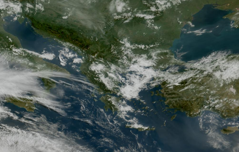 Τελευταία δορυφορική εικόνα νεφοκάλυψης