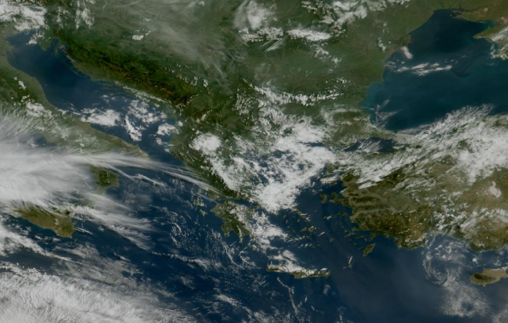 Τελευταία δορυφορική εικόνα νεφοκάλυψης