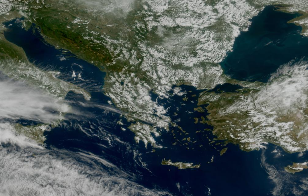Τελευταία δορυφορική εικόνα νεφοκάλυψης