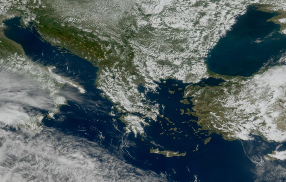 Τελευταία δορυφορική εικόνα νεφοκάλυψης