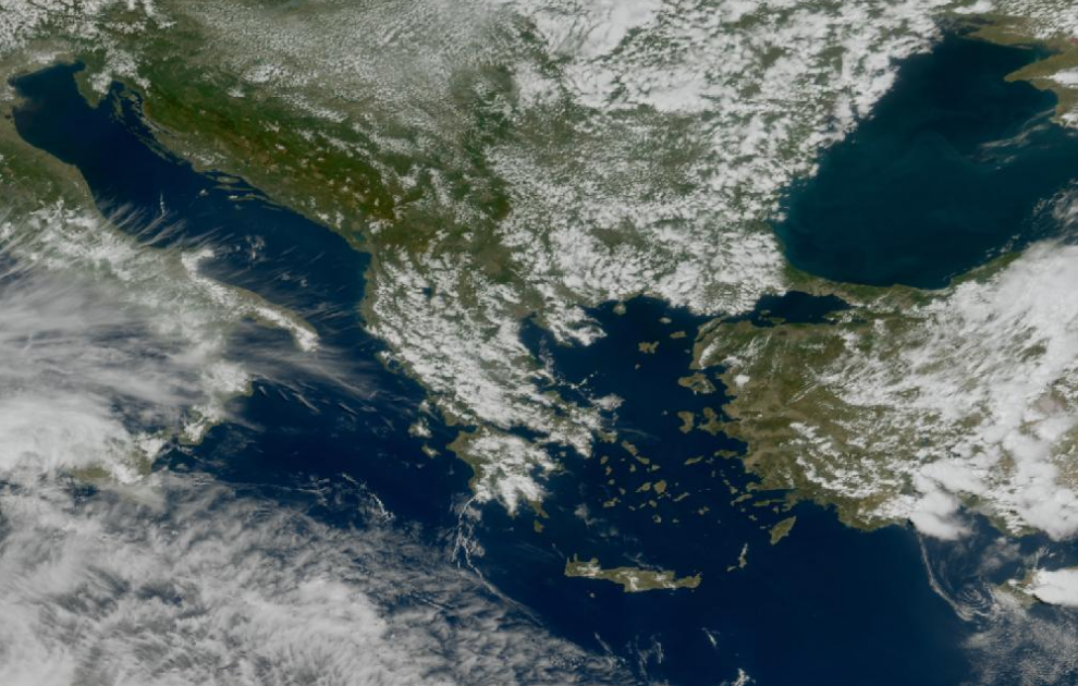 Τελευταία δορυφορική εικόνα νεφοκάλυψης
