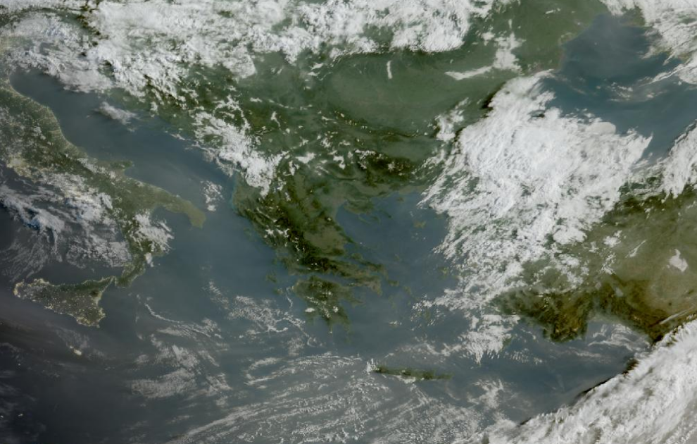 Τελευταία δορυφορική εικόνα νεφοκάλυψης