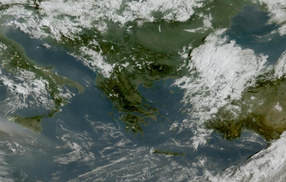 Τελευταία δορυφορική εικόνα νεφοκάλυψης
