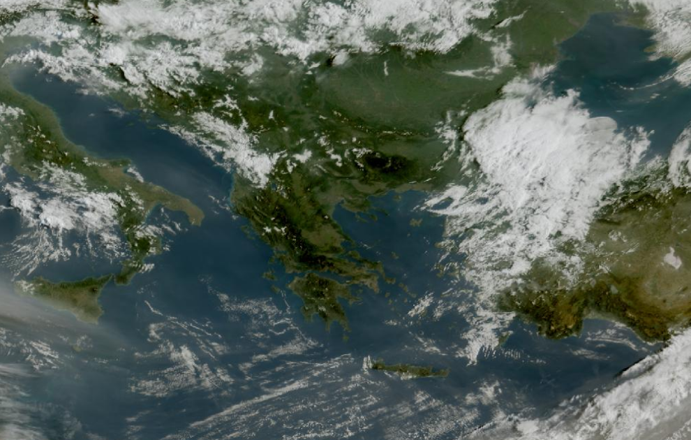 Τελευταία δορυφορική εικόνα νεφοκάλυψης