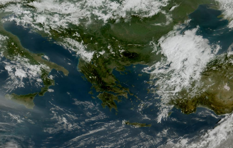 Τελευταία δορυφορική εικόνα νεφοκάλυψης