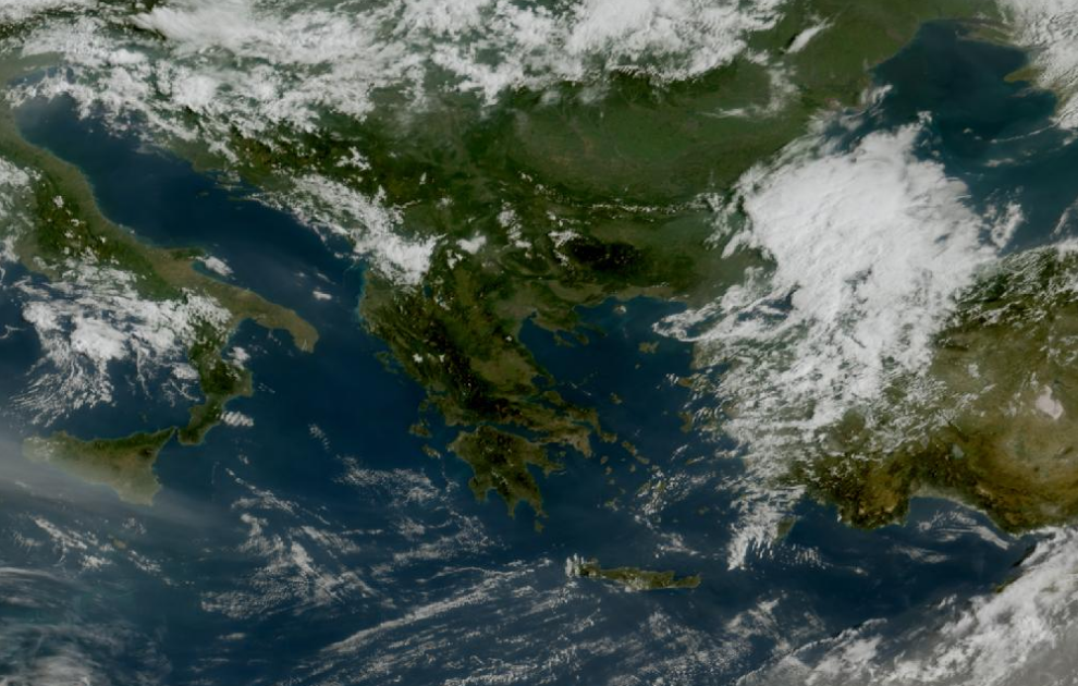 Τελευταία δορυφορική εικόνα νεφοκάλυψης