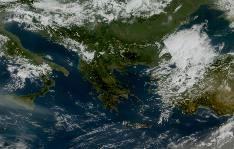 Τελευταία δορυφορική εικόνα νεφοκάλυψης