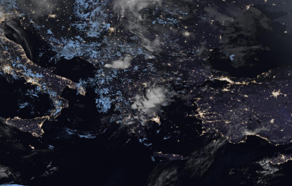Τελευταία δορυφορική εικόνα νεφοκάλυψης