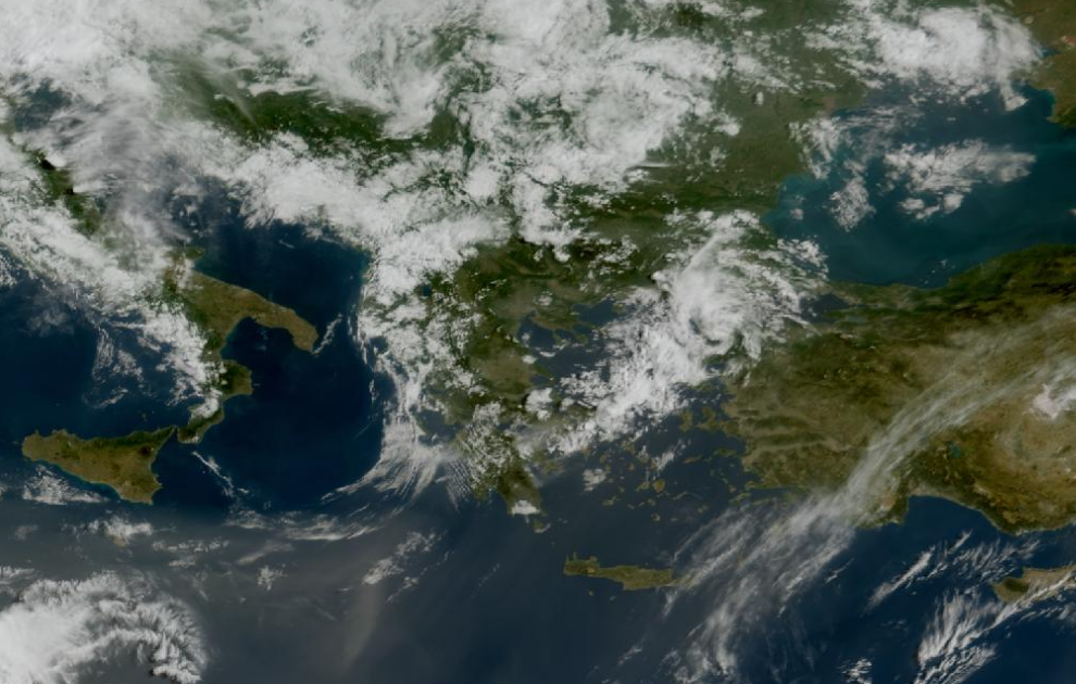 Τελευταία δορυφορική εικόνα νεφοκάλυψης