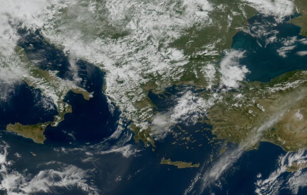 Τελευταία δορυφορική εικόνα νεφοκάλυψης