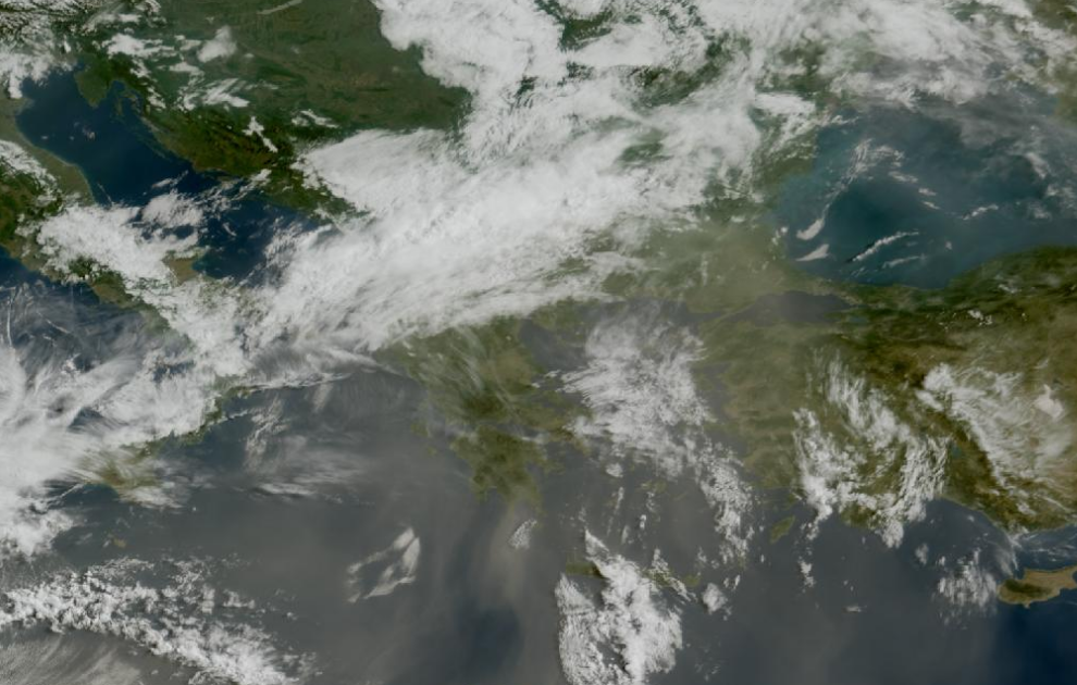 Τελευταία δορυφορική εικόνα νεφοκάλυψης