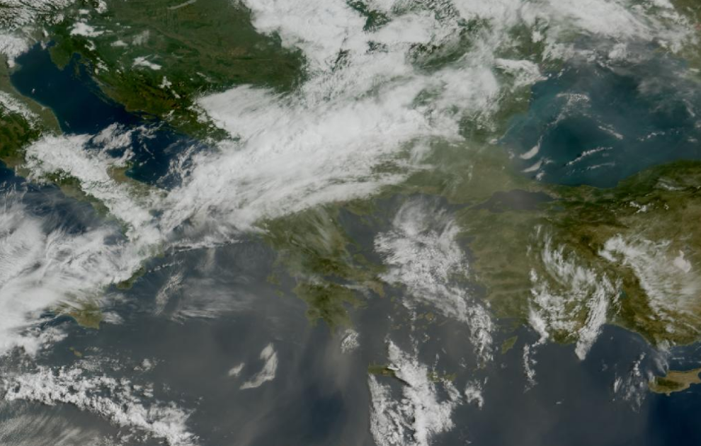 Τελευταία δορυφορική εικόνα νεφοκάλυψης