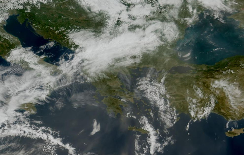 Τελευταία δορυφορική εικόνα νεφοκάλυψης
