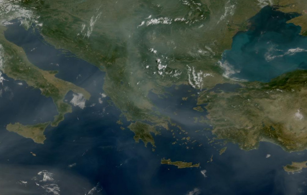 Τελευταία δορυφορική εικόνα νεφοκάλυψης