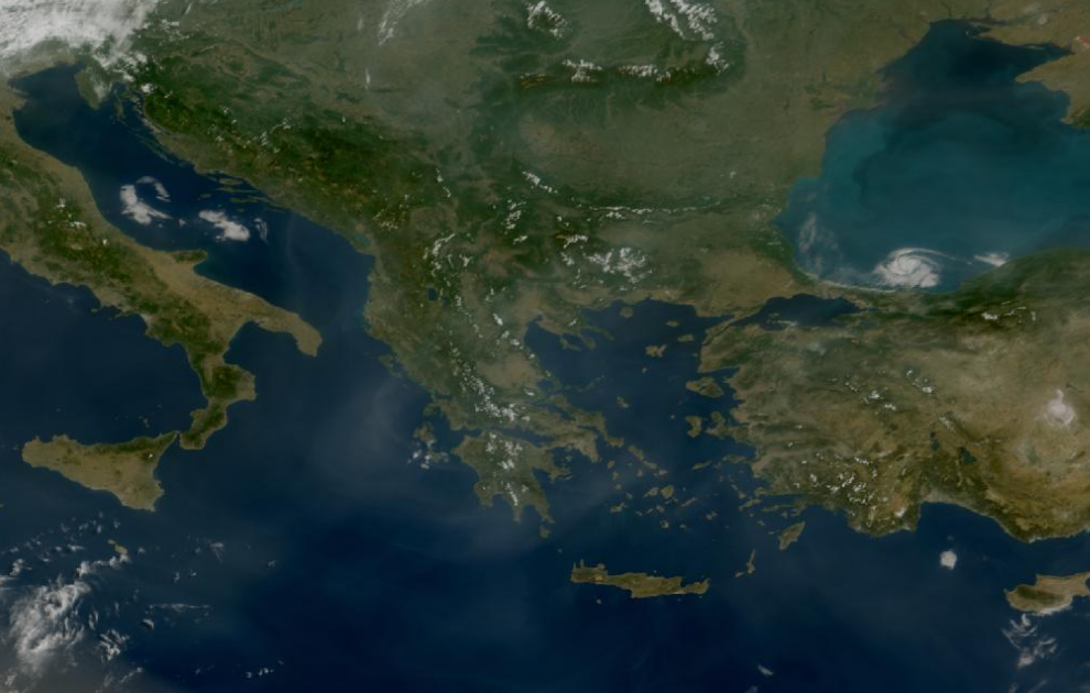Τελευταία δορυφορική εικόνα νεφοκάλυψης