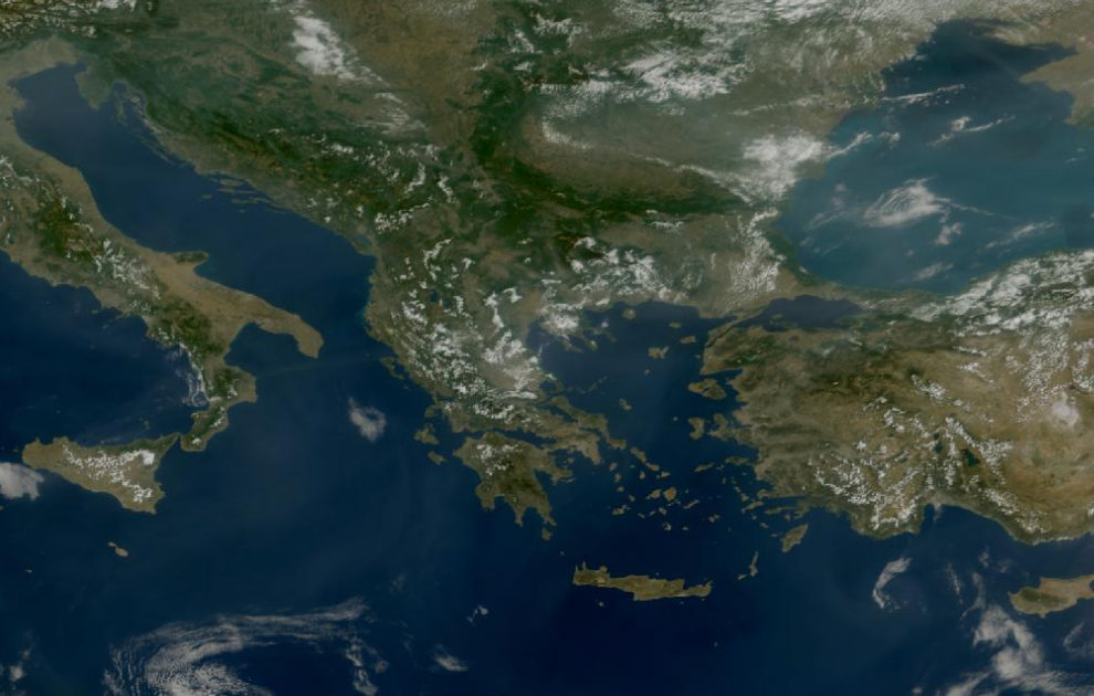 Τελευταία δορυφορική εικόνα νεφοκάλυψης