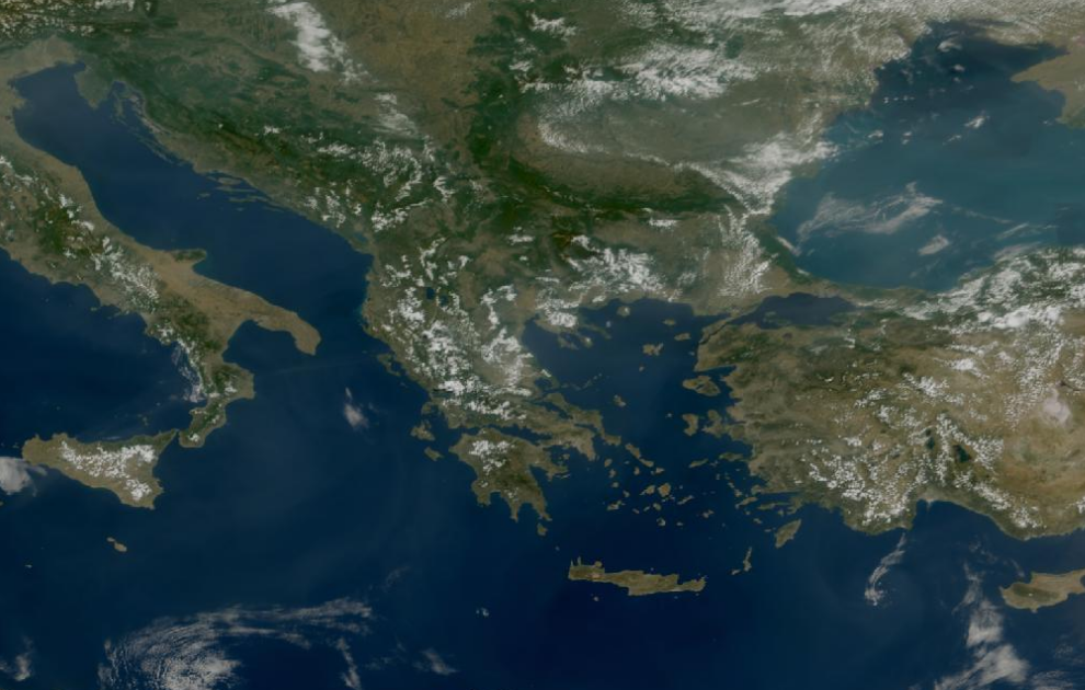 Τελευταία δορυφορική εικόνα νεφοκάλυψης