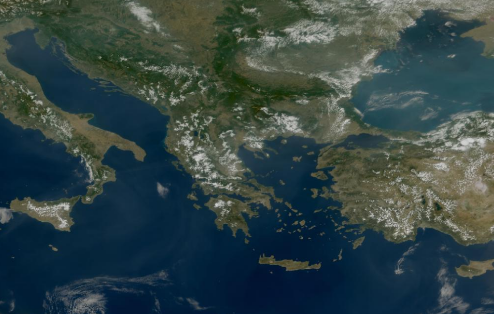 Τελευταία δορυφορική εικόνα νεφοκάλυψης