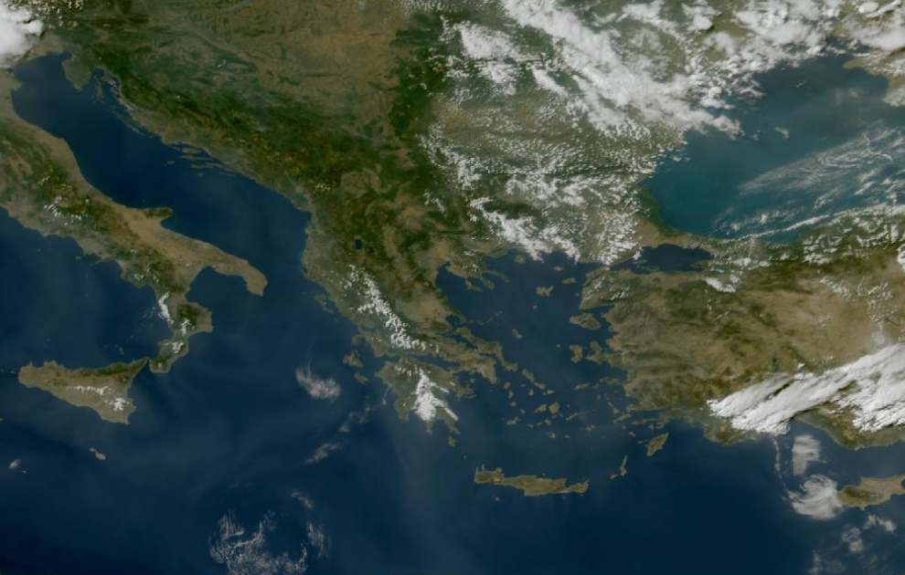 Τελευταία δορυφορική εικόνα νεφοκάλυψης