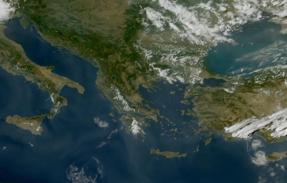 Τελευταία δορυφορική εικόνα νεφοκάλυψης