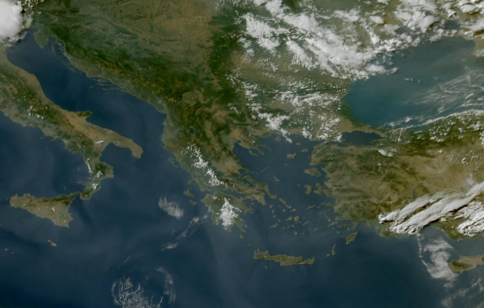 Τελευταία δορυφορική εικόνα νεφοκάλυψης