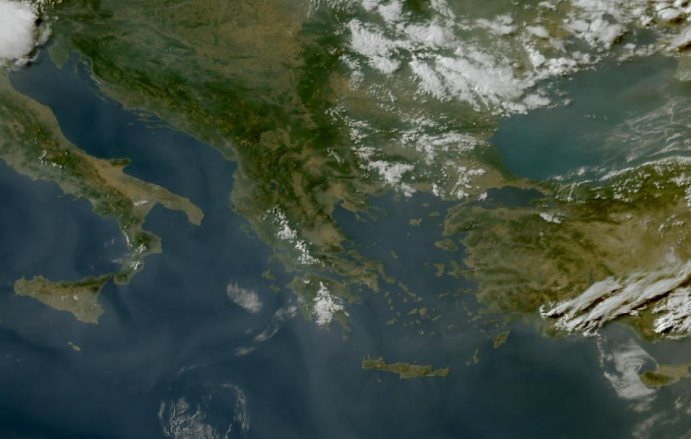 Τελευταία δορυφορική εικόνα νεφοκάλυψης