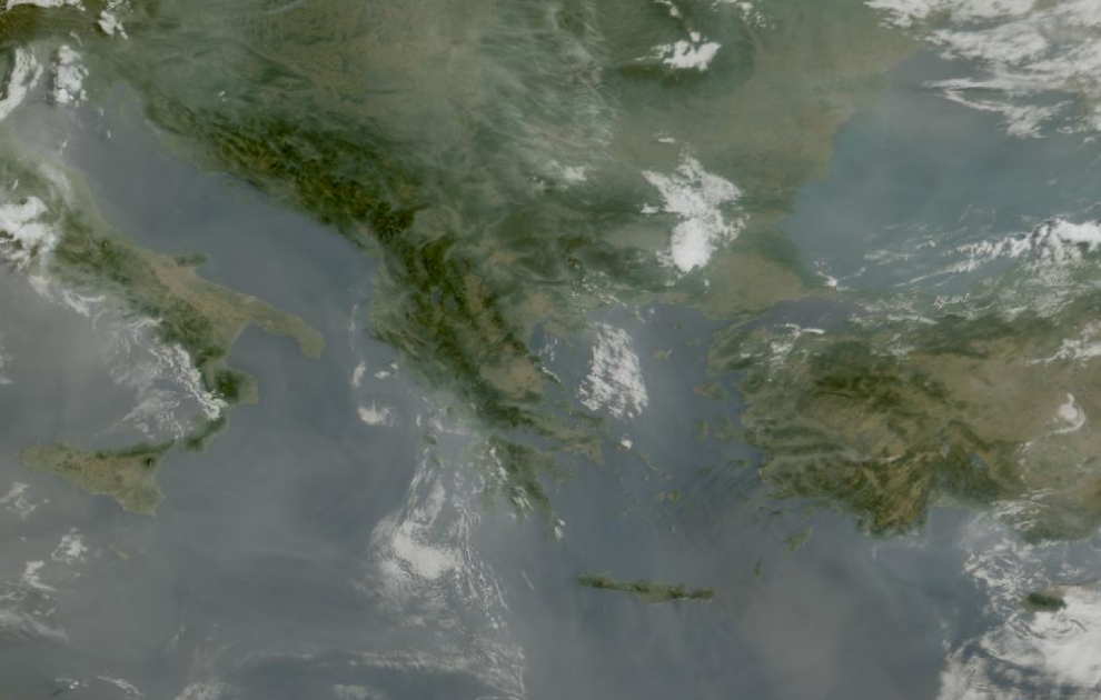 Τελευταία δορυφορική εικόνα νεφοκάλυψης